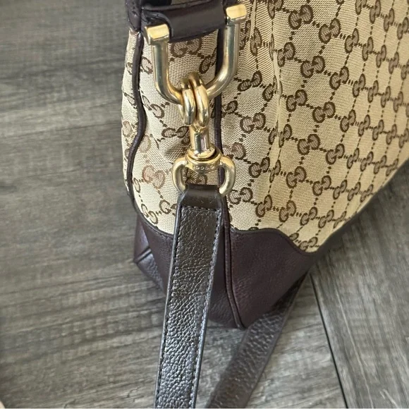 🔥SALE🔥💎GUCCI MONOGRAM MEDIUM DIANA BAMBOO SHOULDER BAG / GUARANTEED AUTHENTIC 💎 - Picture 4 of 14